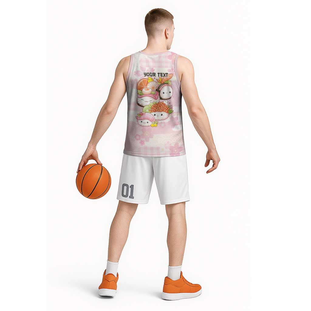Personalized Japanese Kawaii Sushi Basketball Jersey Pink Wagara Palaka This Is How I Roll - Wonder Print Shop