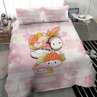 Japanese Kawaii Sushi Bedding Set Pink Wagara Palaka This Is How I Roll - Wonder Print Shop