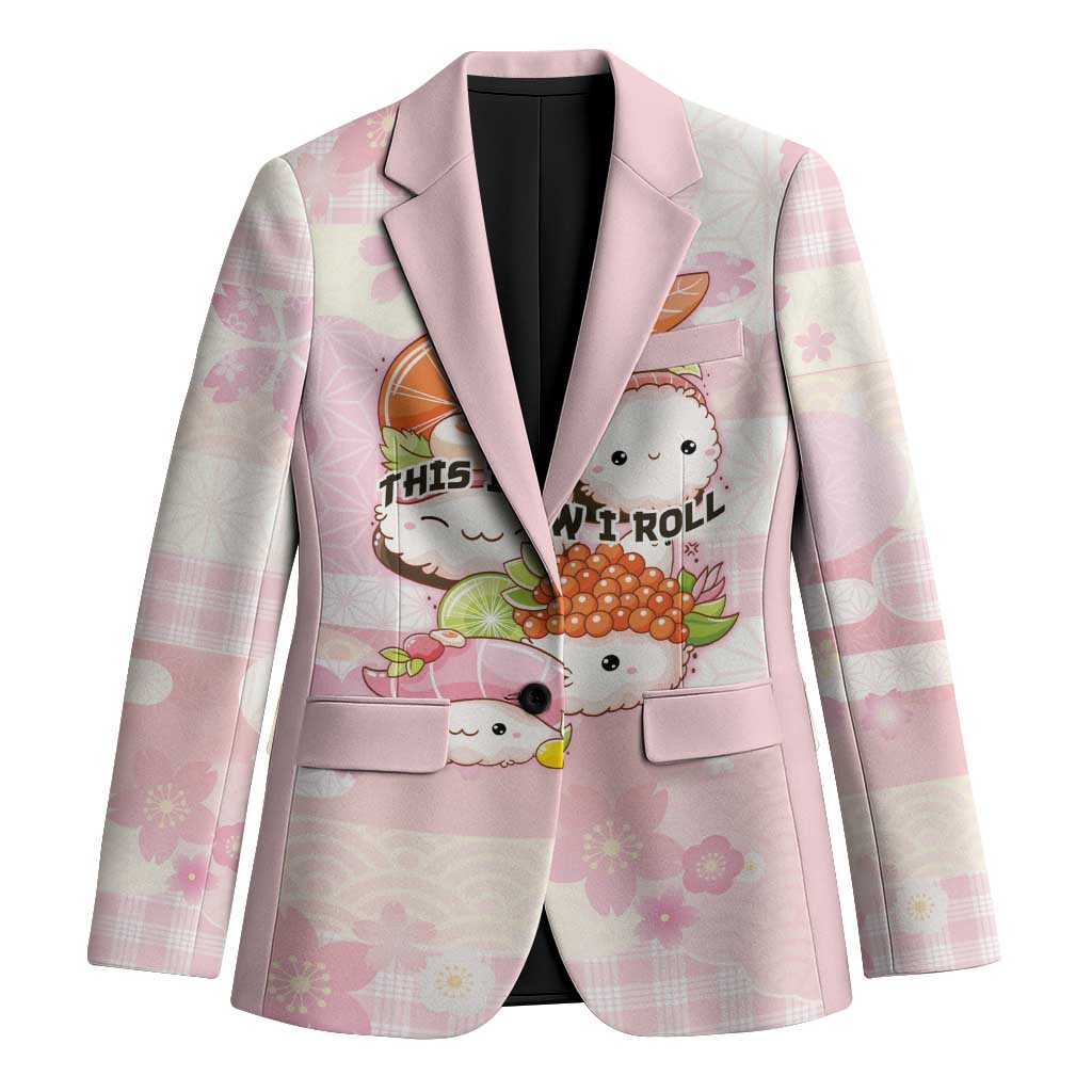 Personalized Japanese Kawaii Sushi Blazer Pink Wagara Palaka This Is How I Roll - Wonder Print Shop