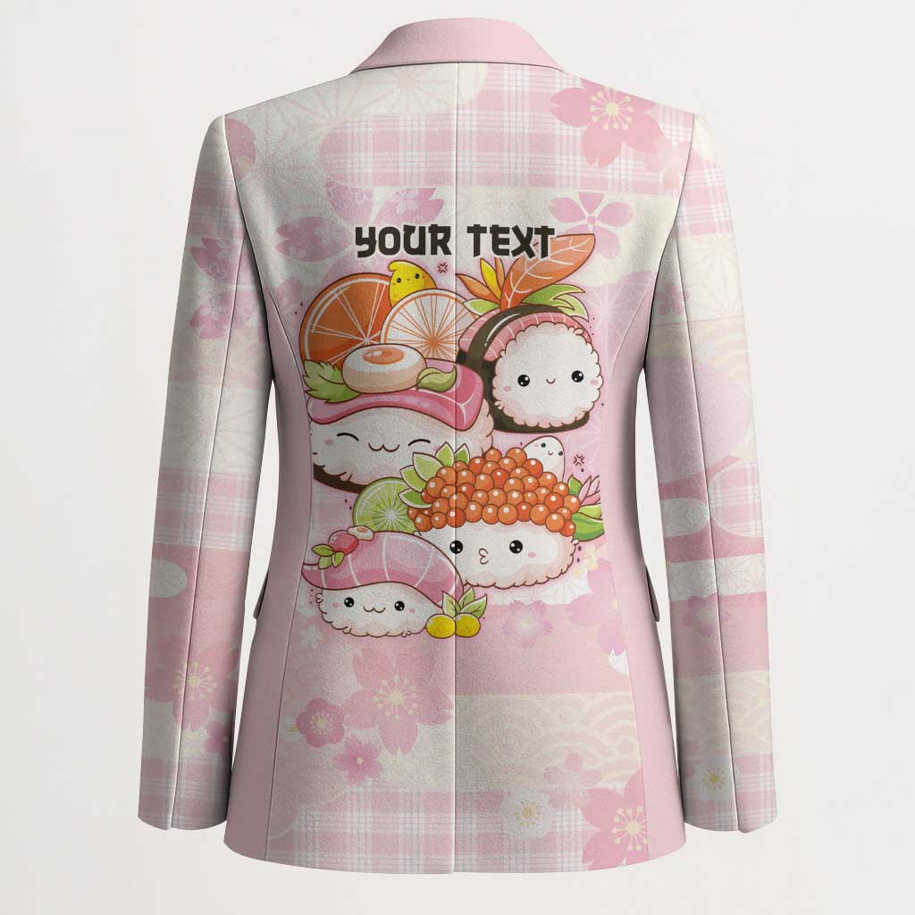 Personalized Japanese Kawaii Sushi Blazer Pink Wagara Palaka This Is How I Roll - Wonder Print Shop