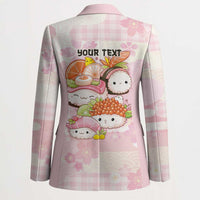 Personalized Japanese Kawaii Sushi Blazer Pink Wagara Palaka This Is How I Roll - Wonder Print Shop