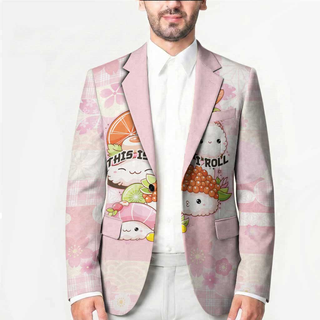 Personalized Japanese Kawaii Sushi Blazer Pink Wagara Palaka This Is How I Roll - Wonder Print Shop