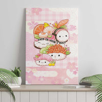 Japanese Kawaii Sushi Canvas Wall Art Pink Wagara Palaka This Is How I Roll - Wonder Print Shop
