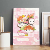 Japanese Kawaii Sushi Canvas Wall Art Pink Wagara Palaka This Is How I Roll - Wonder Print Shop