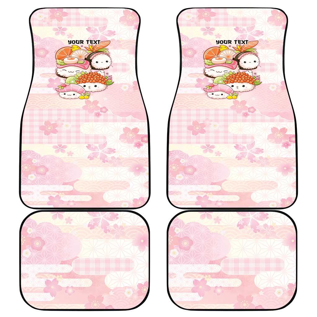 Personalized Japanese Kawaii Sushi Car Mats Pink Wagara Palaka This Is How I Roll - Wonder Print Shop