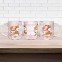 Personalized Japanese Kawaii Sushi Ceramic Mug Pink Wagara Palaka This Is How I Roll - Wonder Print Shop