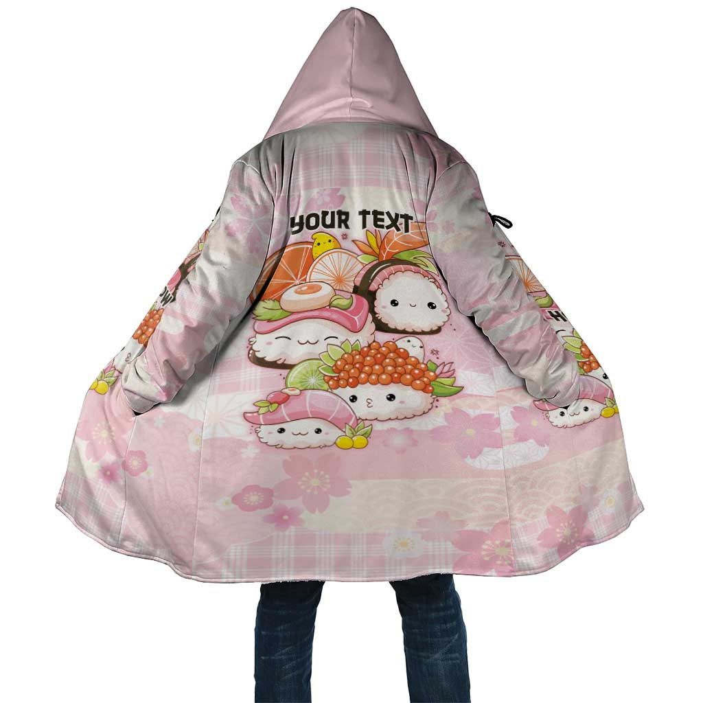 Personalized Japanese Kawaii Sushi Cloak Pink Wagara Palaka This Is How I Roll - Wonder Print Shop