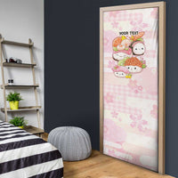 Personalized Japanese Kawaii Sushi Door Cover Pink Wagara Palaka This Is How I Roll - Wonder Print Shop