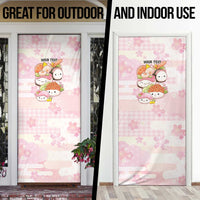Personalized Japanese Kawaii Sushi Door Cover Pink Wagara Palaka This Is How I Roll - Wonder Print Shop