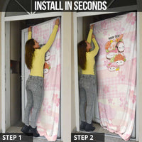Personalized Japanese Kawaii Sushi Door Cover Pink Wagara Palaka This Is How I Roll - Wonder Print Shop