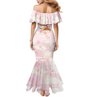 Personalized Japanese Kawaii Sushi Family Matching Mermaid Dress and Hawaiian Shirt Pink Wagara Palaka This Is How I Roll