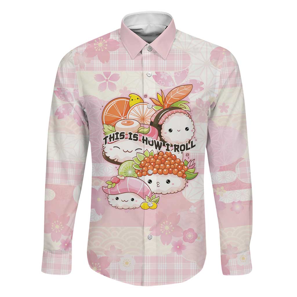 Personalized Japanese Kawaii Sushi Family Matching Tank Maxi Dress and Hawaiian Shirt Pink Wagara Palaka This Is How I Roll