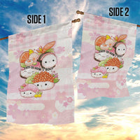 Japanese Kawaii Sushi Garden Flag Pink Wagara Palaka This Is How I Roll - Wonder Print Shop