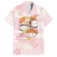 Personalized Japanese Kawaii Sushi Hawaiian Shirt Pink Wagara Palaka This Is How I Roll - Wonder Print Shop