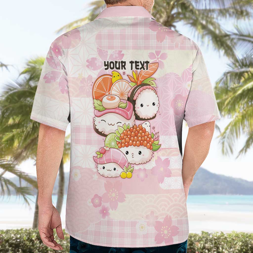 Personalized Japanese Kawaii Sushi Hawaiian Shirt Pink Wagara Palaka This Is How I Roll - Wonder Print Shop