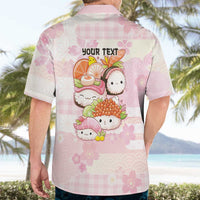 Personalized Japanese Kawaii Sushi Hawaiian Shirt Pink Wagara Palaka This Is How I Roll - Wonder Print Shop