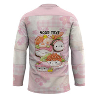 Personalized Japanese Kawaii Sushi Hockey Jersey Pink Wagara Palaka This Is How I Roll - Wonder Print Shop