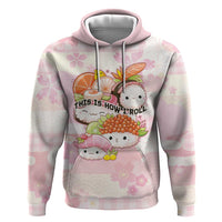 Personalized Japanese Kawaii Sushi Hoodie Pink Wagara Palaka This Is How I Roll - Wonder Print Shop