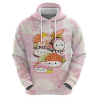 Personalized Japanese Kawaii Sushi Hoodie Pink Wagara Palaka This Is How I Roll - Wonder Print Shop
