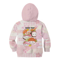 Personalized Japanese Kawaii Sushi Kid Hoodie Pink Wagara Palaka This Is How I Roll - Wonder Print Shop