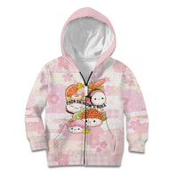 Personalized Japanese Kawaii Sushi Kid Hoodie Pink Wagara Palaka This Is How I Roll - Wonder Print Shop