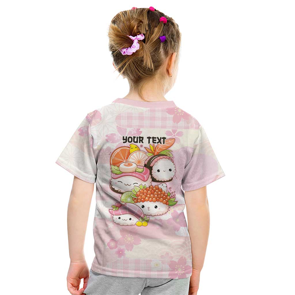 Personalized Japanese Kawaii Sushi Kid T Shirt Pink Wagara Palaka This Is How I Roll - Wonder Print Shop