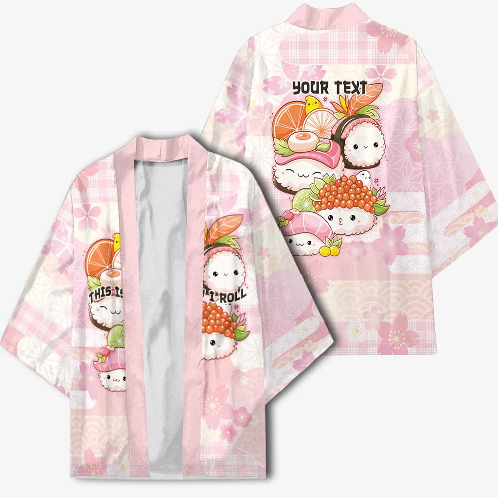 Personalized Japanese Kawaii Sushi Kimono Pink Wagara Palaka This Is How I Roll - Wonder Print Shop