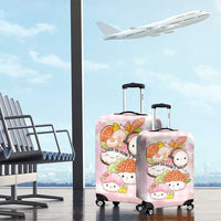 Japanese Kawaii Sushi Luggage Cover Pink Wagara Palaka This Is How I Roll - Wonder Print Shop