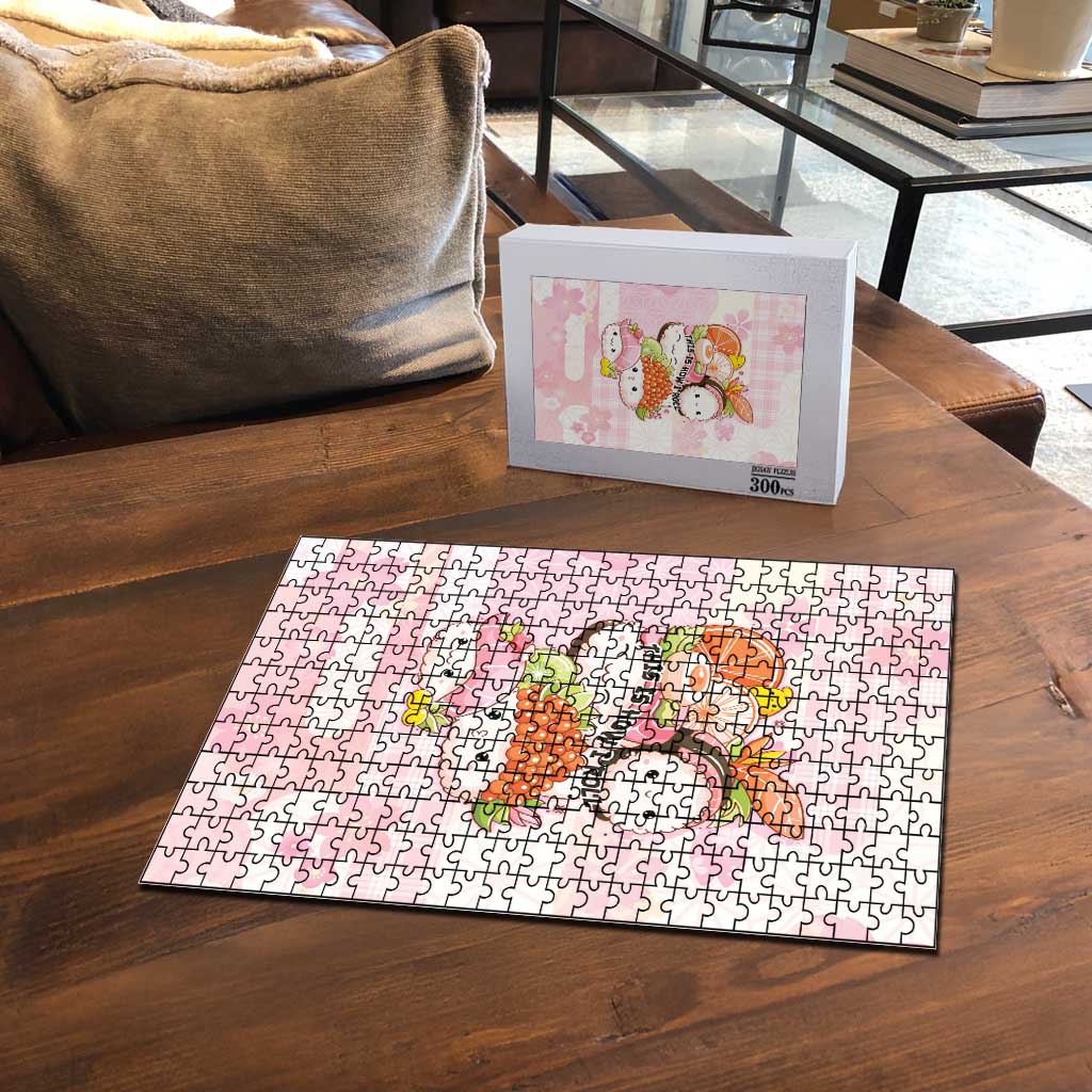 Japanese Kawaii Sushi Puzzle Pink Wagara Palaka This Is How I Roll - Wonder Print Shop
