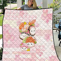 Japanese Kawaii Sushi Quilt Pink Wagara Palaka This Is How I Roll - Wonder Print Shop