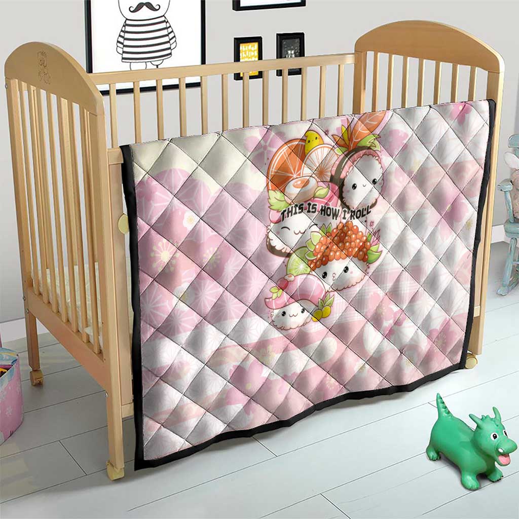 Japanese Kawaii Sushi Quilt Pink Wagara Palaka This Is How I Roll - Wonder Print Shop