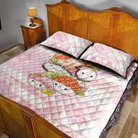 Japanese Kawaii Sushi Quilt Bed Set Pink Wagara Palaka This Is How I Roll - Wonder Print Shop