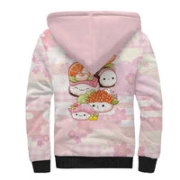 Personalized Japanese Kawaii Sushi Sherpa Hoodie Pink Wagara Palaka This Is How I Roll - Wonder Print Shop