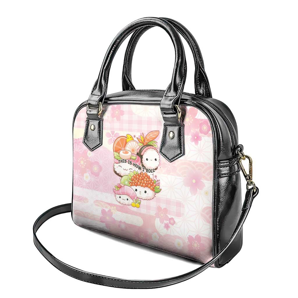 Japanese Kawaii Sushi Shoulder Handbag Pink Wagara Palaka This Is How I Roll - Wonder Print Shop