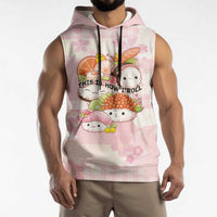 Personalized Japanese Kawaii Sushi Sleeveless Hoodie Pink Wagara Palaka This Is How I Roll - Wonder Print Shop