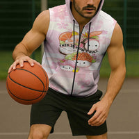 Personalized Japanese Kawaii Sushi Sleeveless Zip Hoodie Pink Wagara Palaka This Is How I Roll - Wonder Print Shop