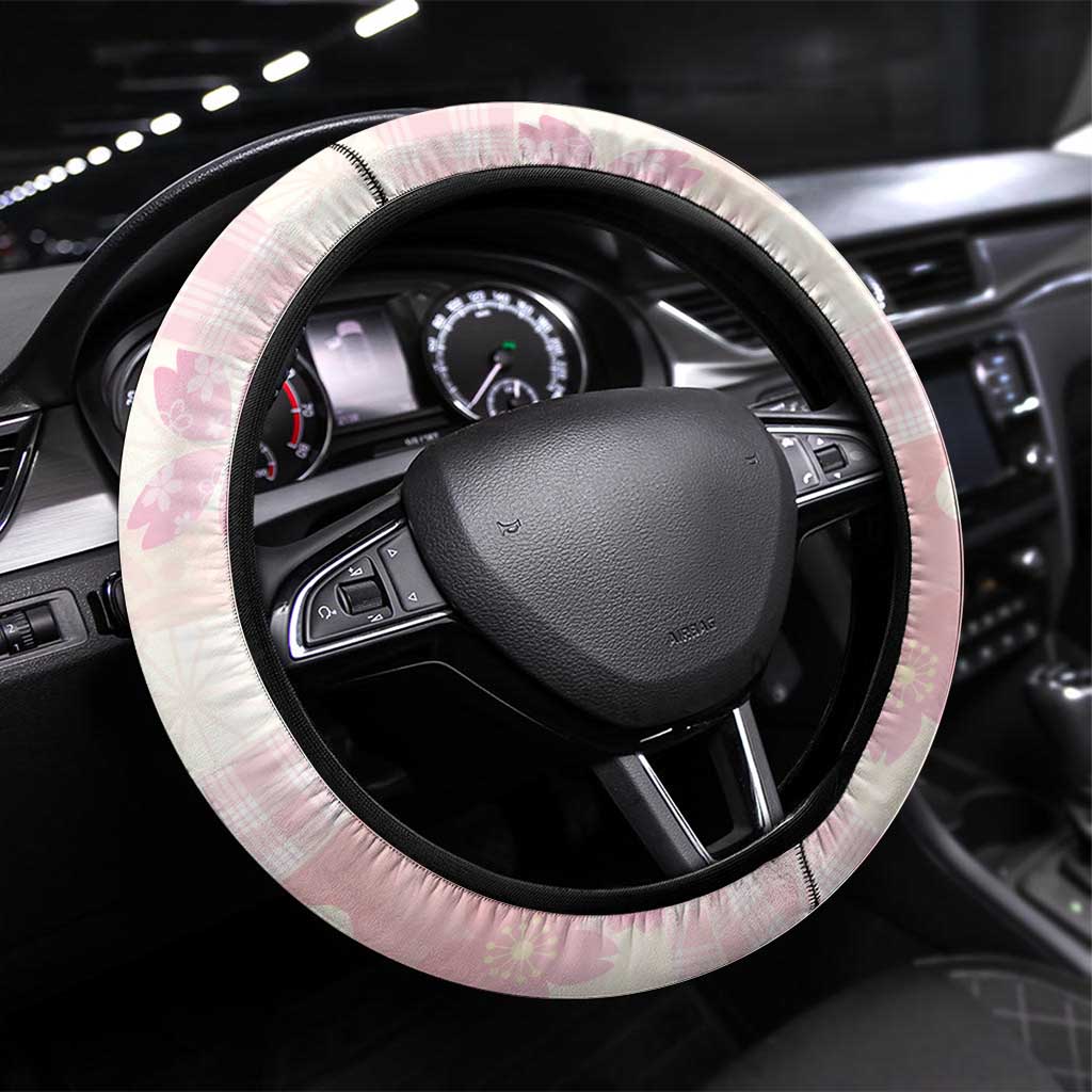 Japanese Kawaii Sushi Steering Wheel Cover Pink Wagara Palaka This Is How I Roll - Wonder Print Shop