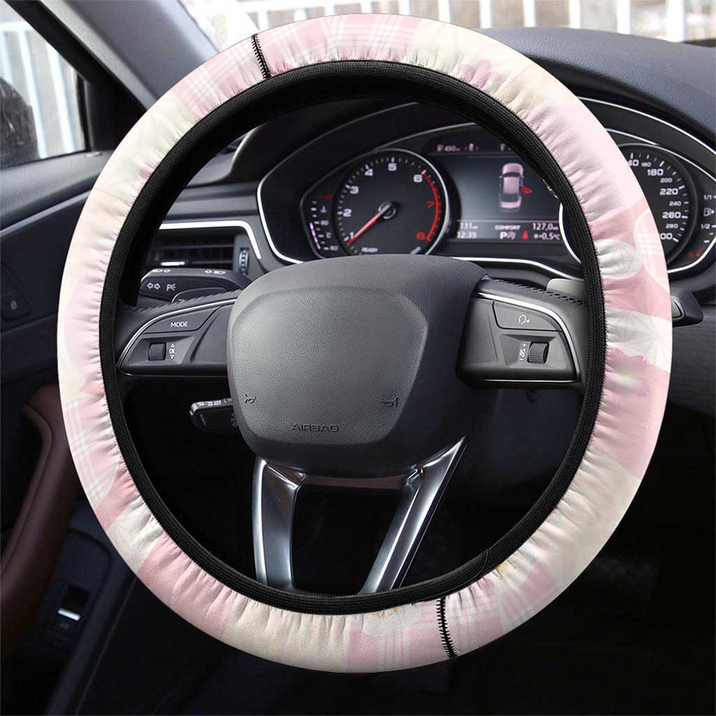 Japanese Kawaii Sushi Steering Wheel Cover Pink Wagara Palaka This Is How I Roll - Wonder Print Shop