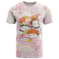 Personalized Japanese Kawaii Sushi T Shirt Pink Wagara Palaka This Is How I Roll - Wonder Print Shop