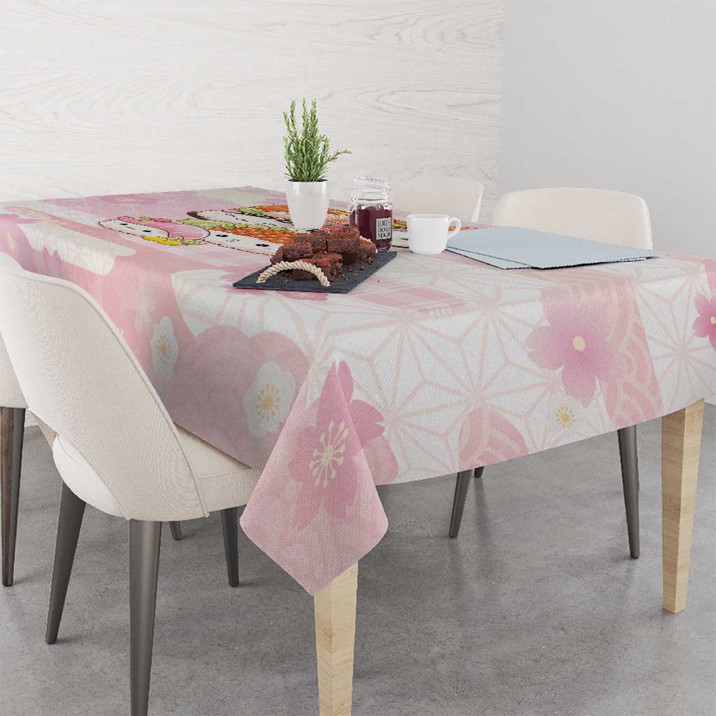 Japanese Kawaii Sushi Tablecloth Pink Wagara Palaka This Is How I Roll - Wonder Print Shop