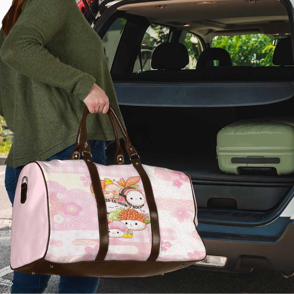 Japanese Kawaii Sushi Travel Bag Pink Wagara Palaka This Is How I Roll - Wonder Print Shop