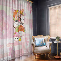 Japanese Kawaii Sushi Window Curtain Pink Wagara Palaka This Is How I Roll - Wonder Print Shop