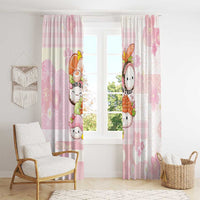 Japanese Kawaii Sushi Window Curtain Pink Wagara Palaka This Is How I Roll - Wonder Print Shop