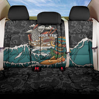 Personalized Japanese Koi Fish Ramen Back Car Seat Cover Tiki Surfing Wagara Hibiscus Pattern - Wonder Print Shop