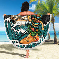 Personalized Japanese Koi Fish Ramen Beach Blanket Tiki Surfing Wagara Hibiscus Pattern - Wonder Print Shop