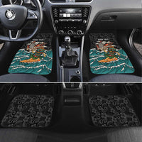 Personalized Japanese Koi Fish Ramen Car Mats Tiki Surfing Wagara Hibiscus Pattern - Wonder Print Shop