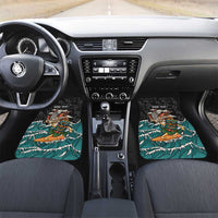 Personalized Japanese Koi Fish Ramen Car Mats Tiki Surfing Wagara Hibiscus Pattern - Wonder Print Shop