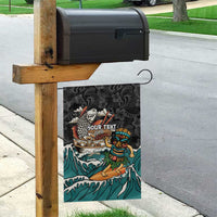 Personalized Japanese Koi Fish Ramen Garden Flag Tiki Surfing Wagara Hibiscus Pattern - Wonder Print Shop