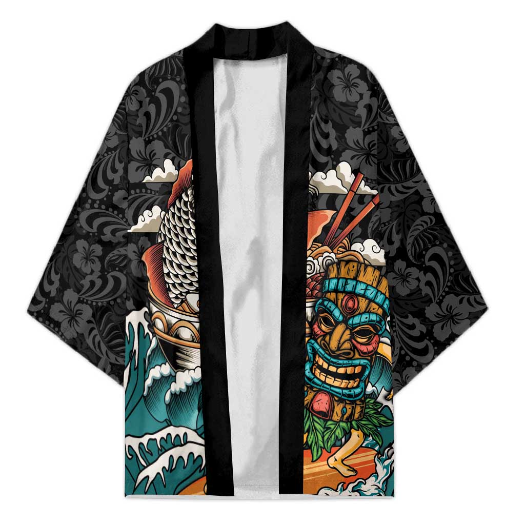 Personalized Japanese Koi Fish Ramen Kimono Tiki Surfing Wagara Hibiscus Pattern - Wonder Print Shop