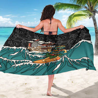Personalized Japanese Koi Fish Ramen Sarong Tiki Surfing Wagara Hibiscus Pattern - Wonder Print Shop